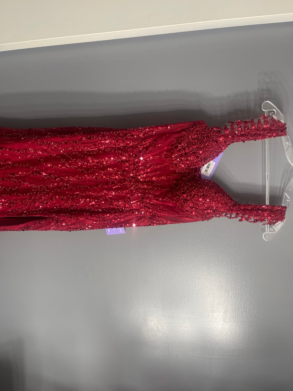 burgundy prom dress