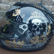 Z1R Pandora Jackal American Collection Full Face Motorcycle Helmet Sz XXL Black