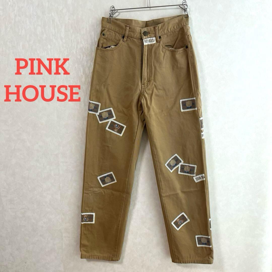 PINK HOUSE Teddy Bear Patch Painter Pants Vintage