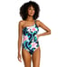 La Blanca Nightfall Blooms One Shoulder One Piece Swimsuit Womens 12 New