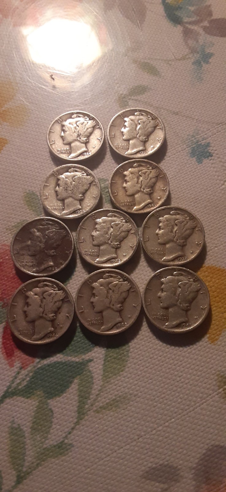 10 mercury dimes