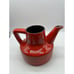 Vintage Metlox Pottery Poppytrail Red Teapot MCM Stamped 4550/3 on base