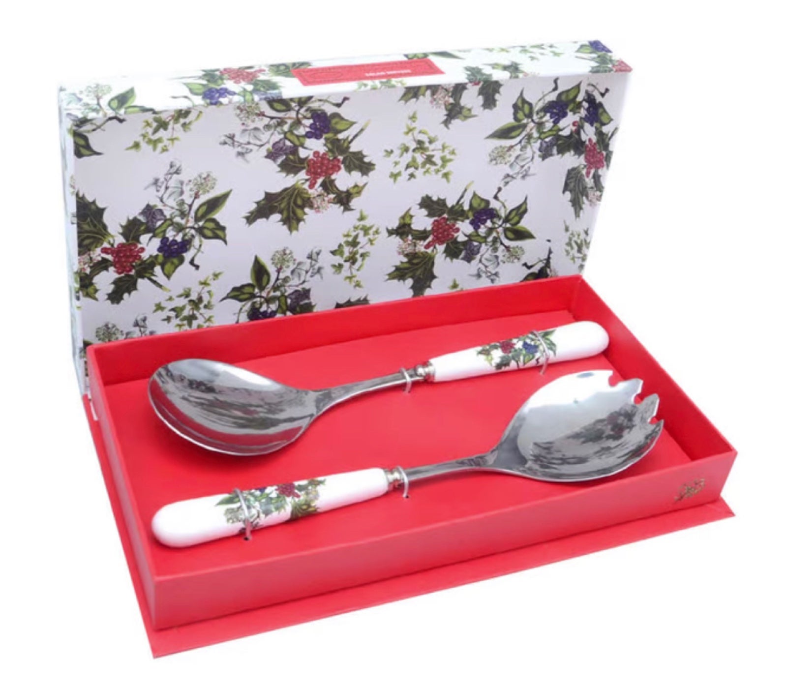 The Holly and the Ivy Set of 2 Salad Servers by Portmerion