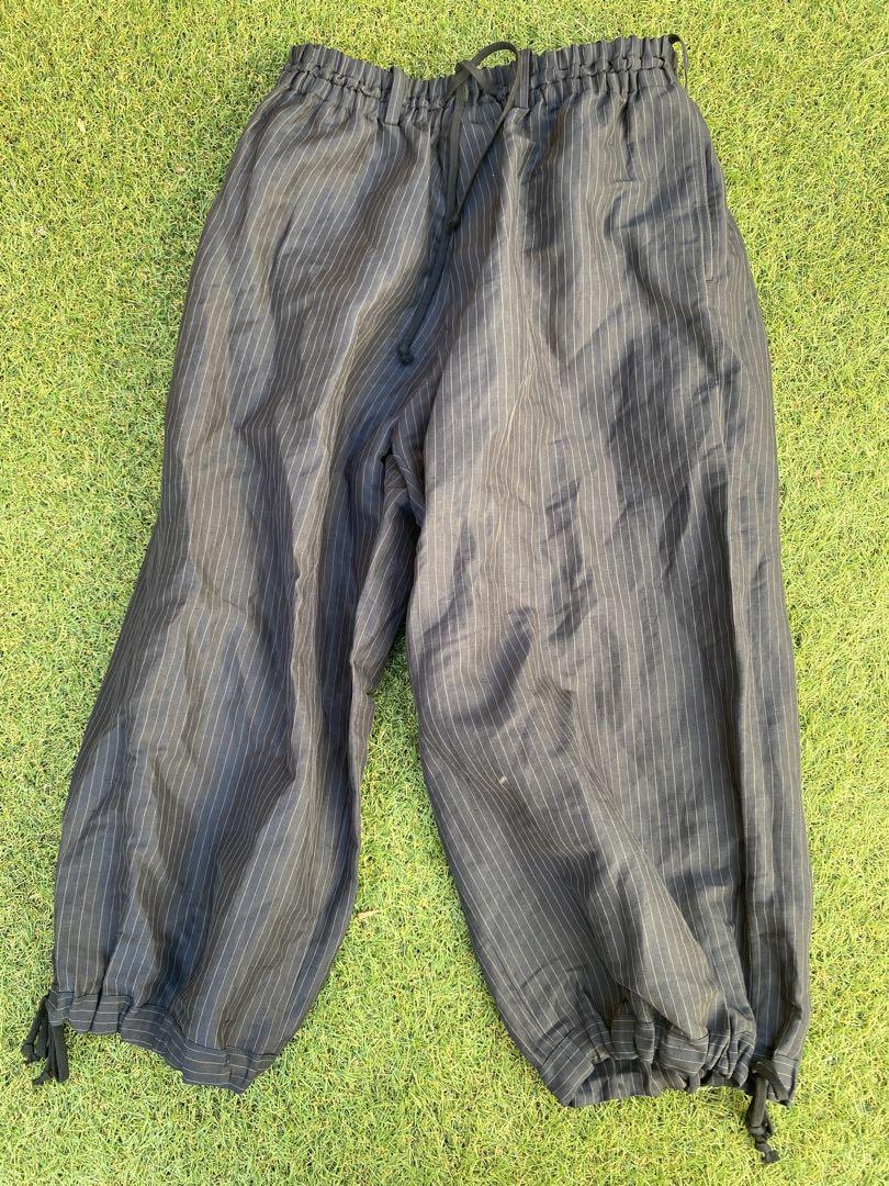 Yohji Yamamoto Wide Silhouette Striped Easy Pants