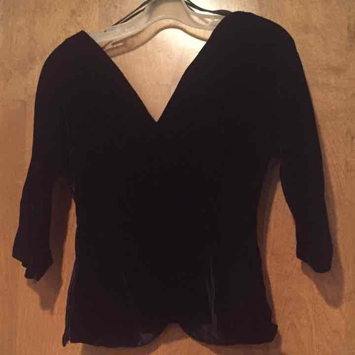 Vintage black velvety top