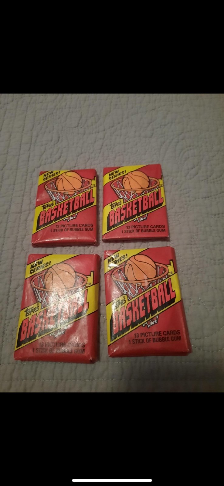 4 Sealed 1981 Topps Basketball