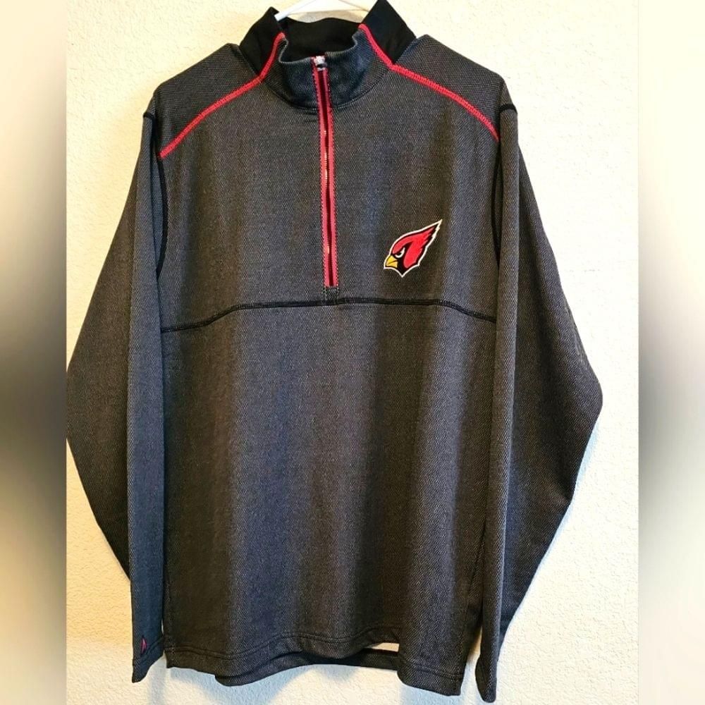 Men's Antigua Cardinal Arizona Cardinals Glacier QuarterZip Pullover