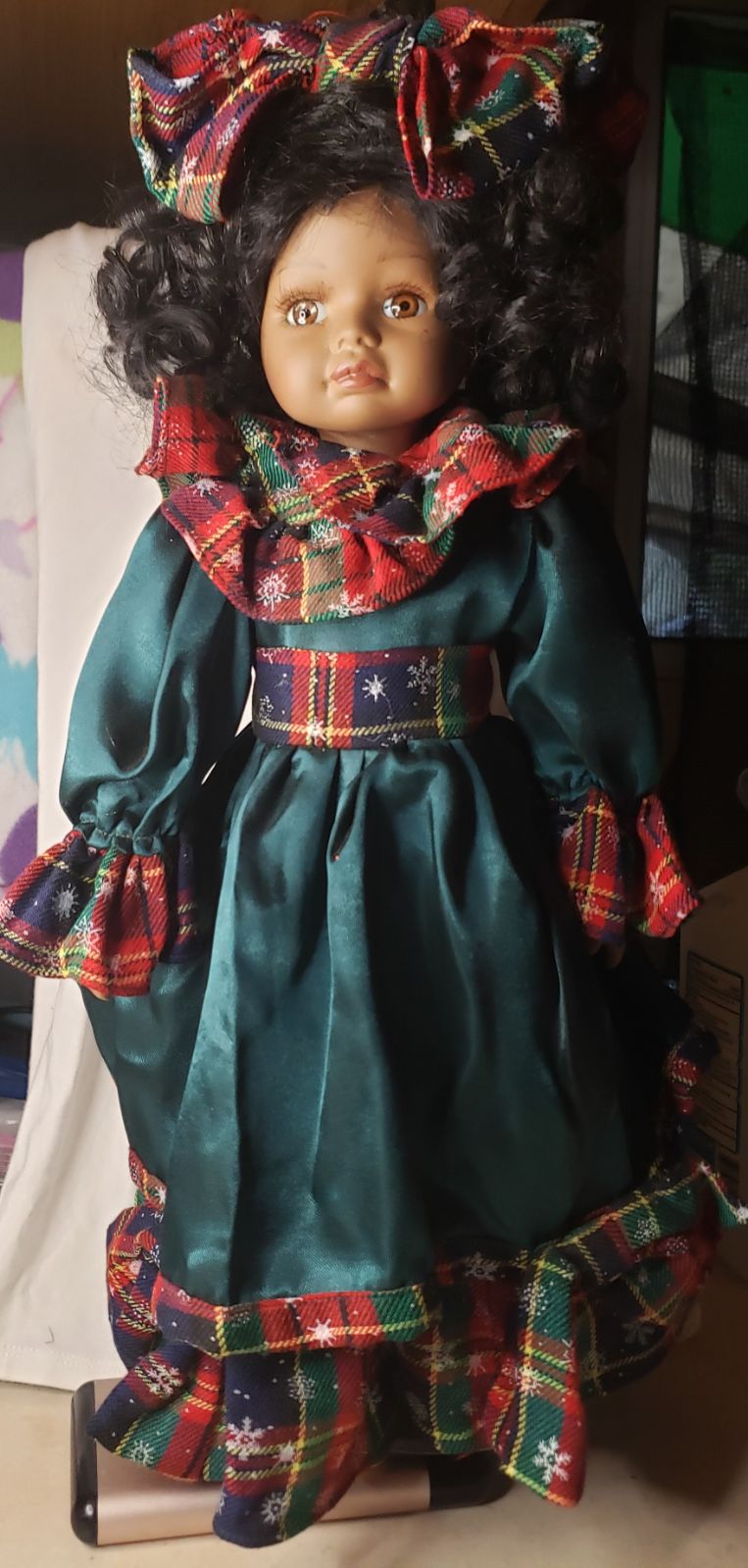 Porcelain Doll with dark hair
