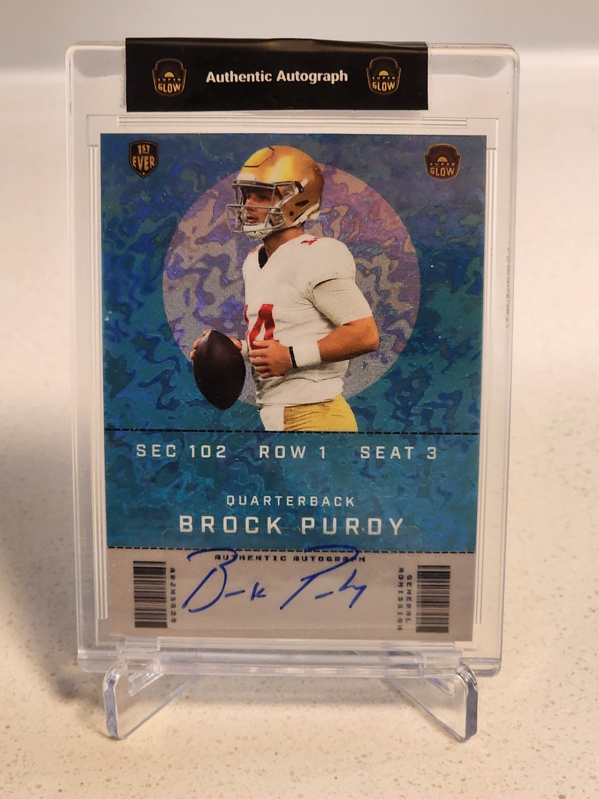 2022 Super Glow - Brock Purdy - 1/1 Auto - Rookie Card