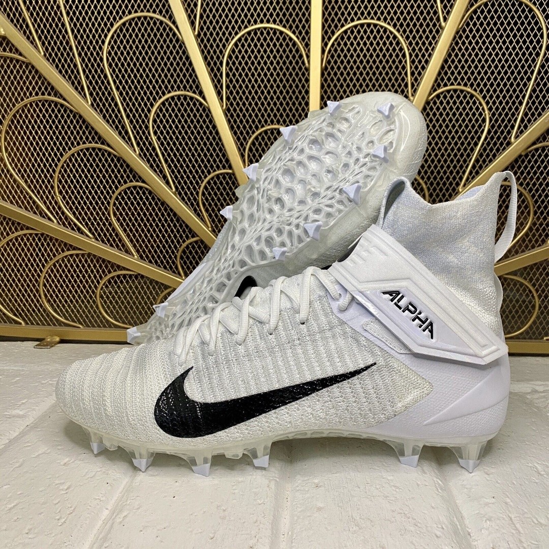 Nike Alpha Menace Elite 2 Flyknit Football Cleats White AO3374 101 Men’s Size 15