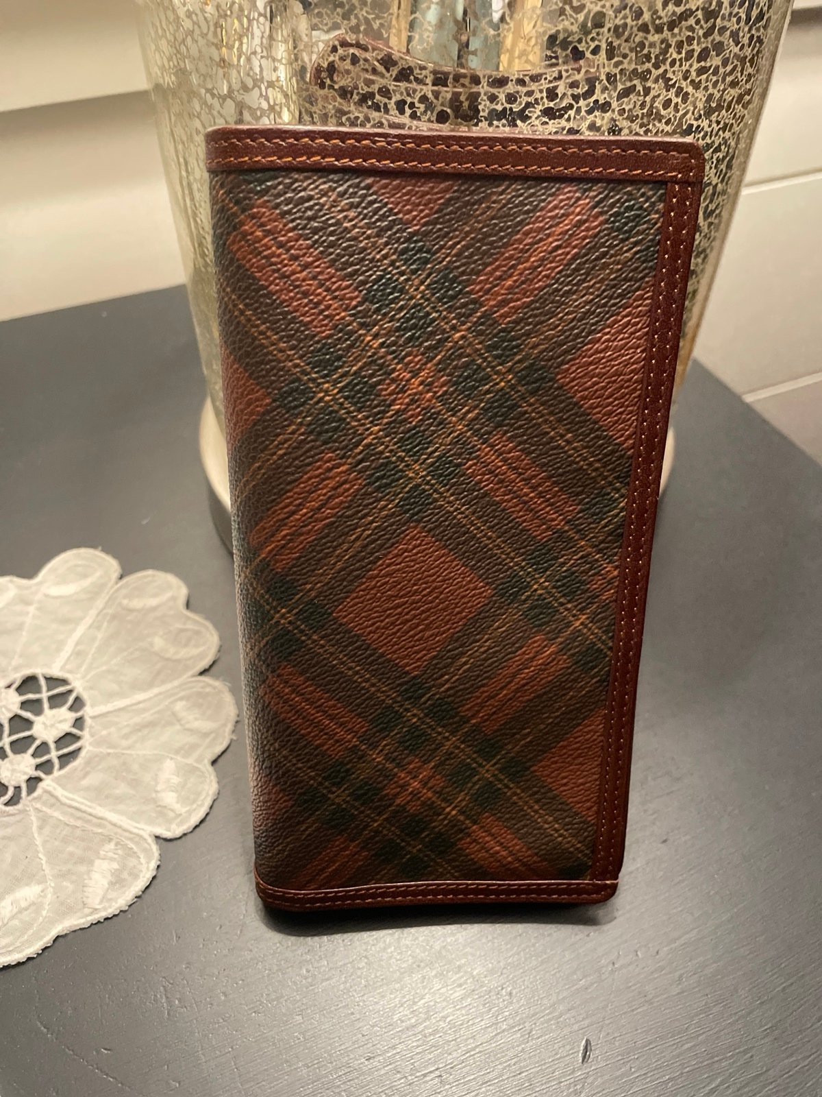 NWOT Polo by Ralph Lauren Plaid Leather wallet