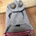 Chilly Dog hand knit in Ecuador sock monkey design 100% wool sweater
