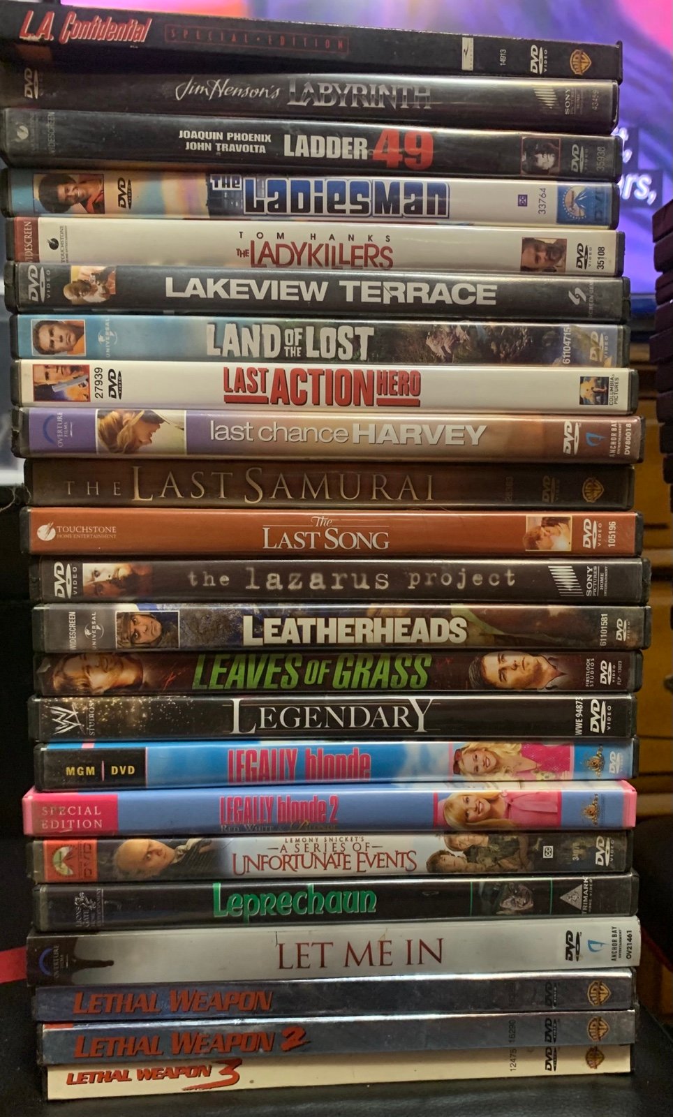 Lot of Movie DVDs - Movies Starting with L
