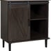 NEW Farmhouse Sideboard Buffet Cabinet with Sliding Barn Door, Dark Gray
