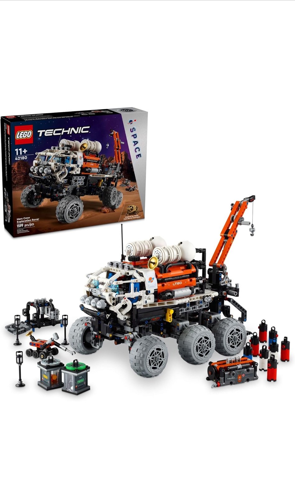LEGO SPACE 42180 Mars Crew Exploration Rover Technic Minifigure Building Set Toy
