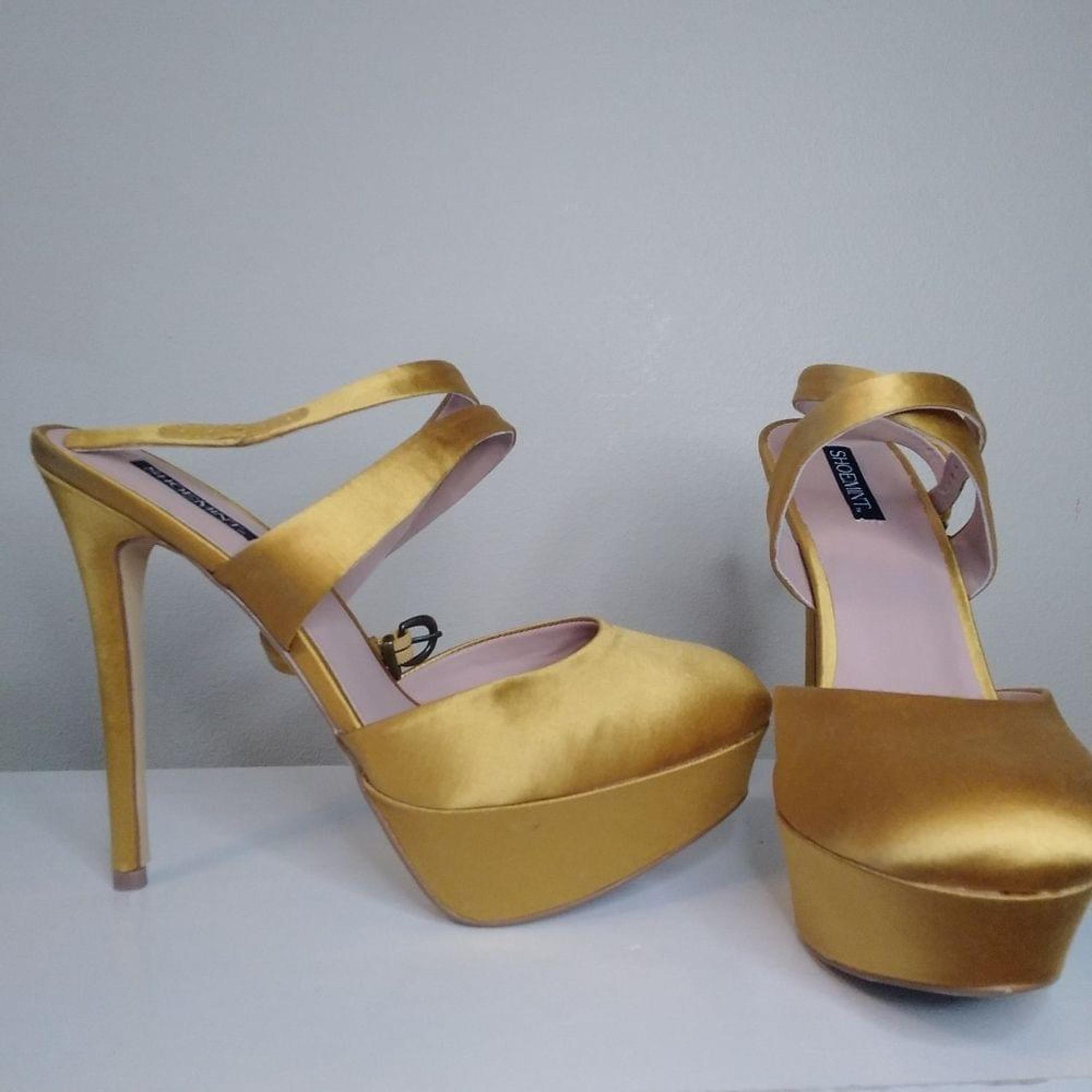 Sadie mustard platform high heel shoes shoemint