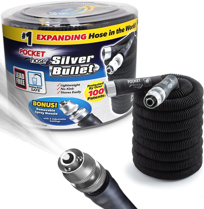 Silver Bullet 50 ft Turbo Shot Nozzle Multiple Spray Patterns Expand GFD