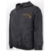 Versace Men's Black Nylon Chest Logo Hooded Bomber Jacket
