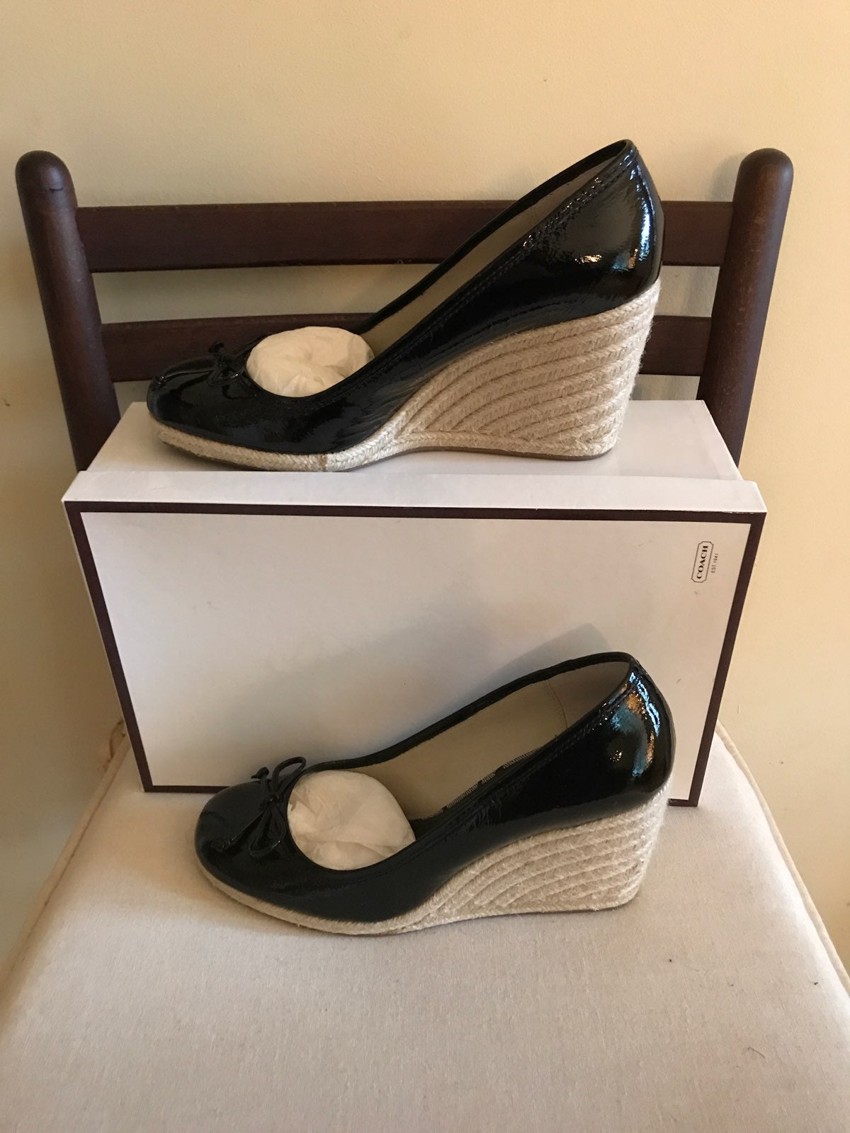 Coach Patent Leather Espadrilles