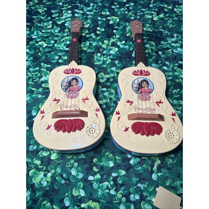 2 Disney Princess Elena Of Avalor Guitar Musical Toy (Tested - Working) Lot Of 2