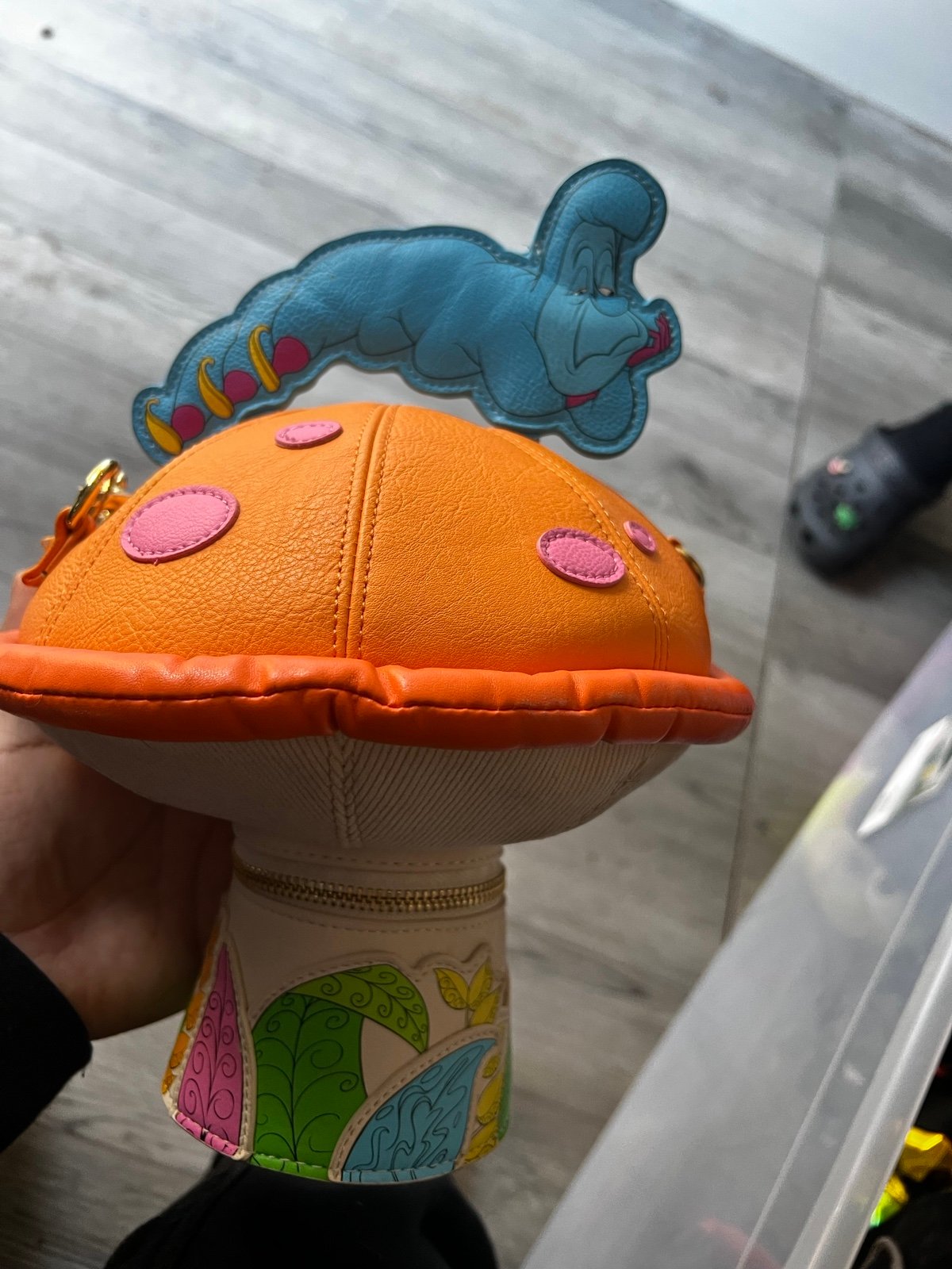 Alice in Wonderland Caterpillar Mushroom Crossbody Bag Loungefly stitch shoppe