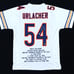 Read Description Brian Urlacher Autographed Stat Jersey with HOF Inscript. (BAS)