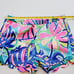 Lilly Pulitzer 5 Magnolia Scallop Shorts Womens 4 Multi Exotic Garden Pink Blue