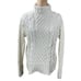 VTG Tommy Hilfiger Cable Knit Sweater Women's Turtleneck Cream Cotton Size XL