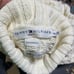 VTG Tommy Hilfiger Cable Knit Sweater Women's Turtleneck Cream Cotton Size XL