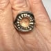 Vtg, Large 15mm Round Genuine Smokey Spinel Ring, Size 7 3/4