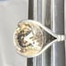 Vtg, Large 15mm Round Genuine Smokey Spinel Ring, Size 7 3/4
