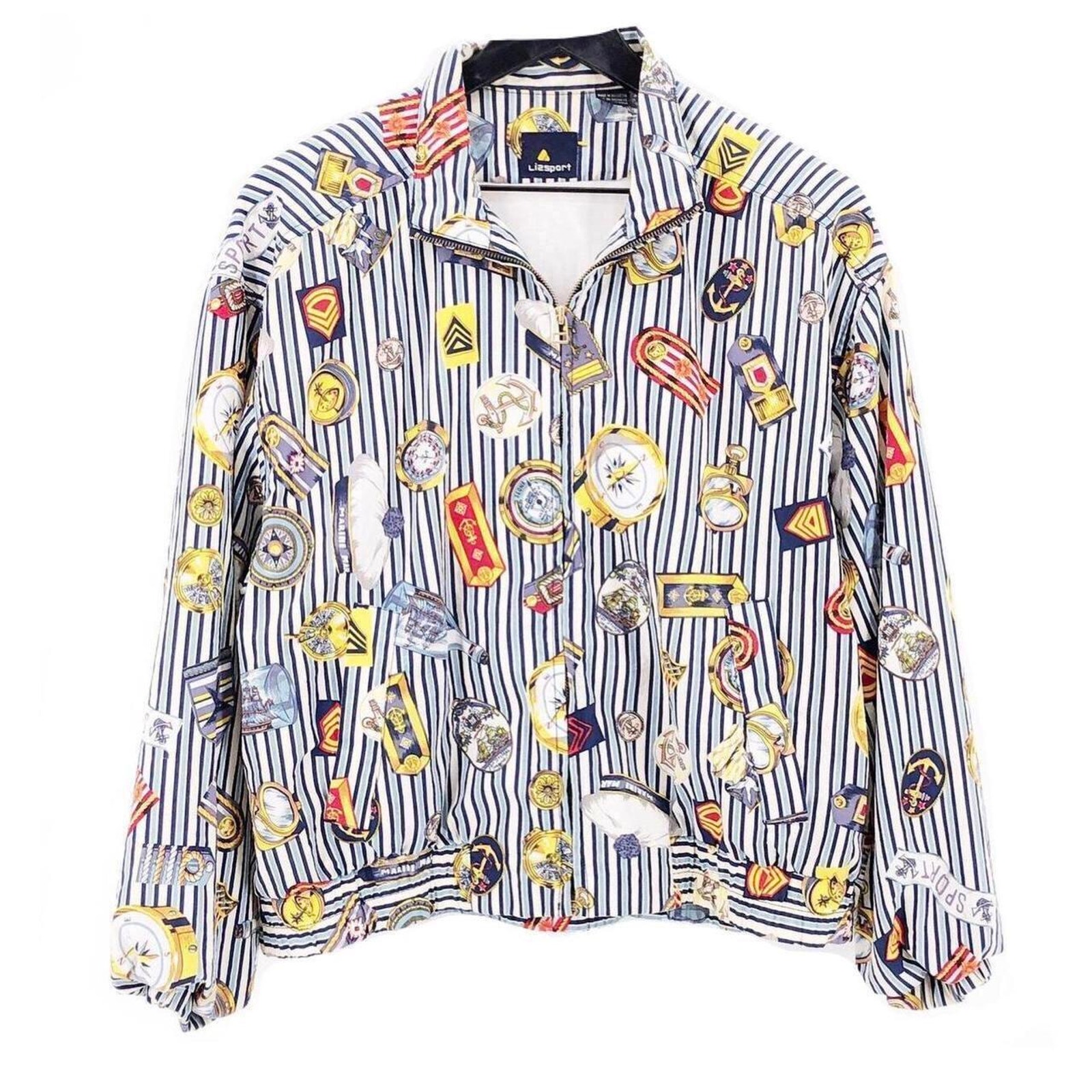 Liz Sport nautical windbreaker jacket 90s 1990s vintage