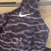 NWT~NIKE Women Gray Animal Print Padded One Piece Swimsuit Size Small