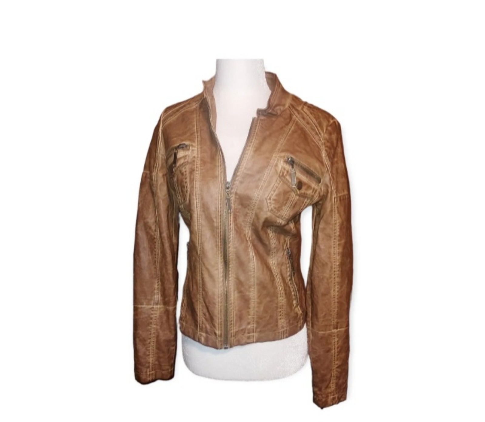 J2 Jacket Xs Coat Woman Distressed. Dimensions pit-pit 17.5, shoulder-cuff 24\