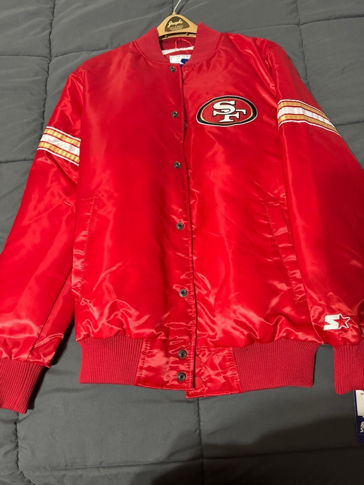 San Francisco 49ers Starter Satin Full-Snap Varsity Jacket - Red