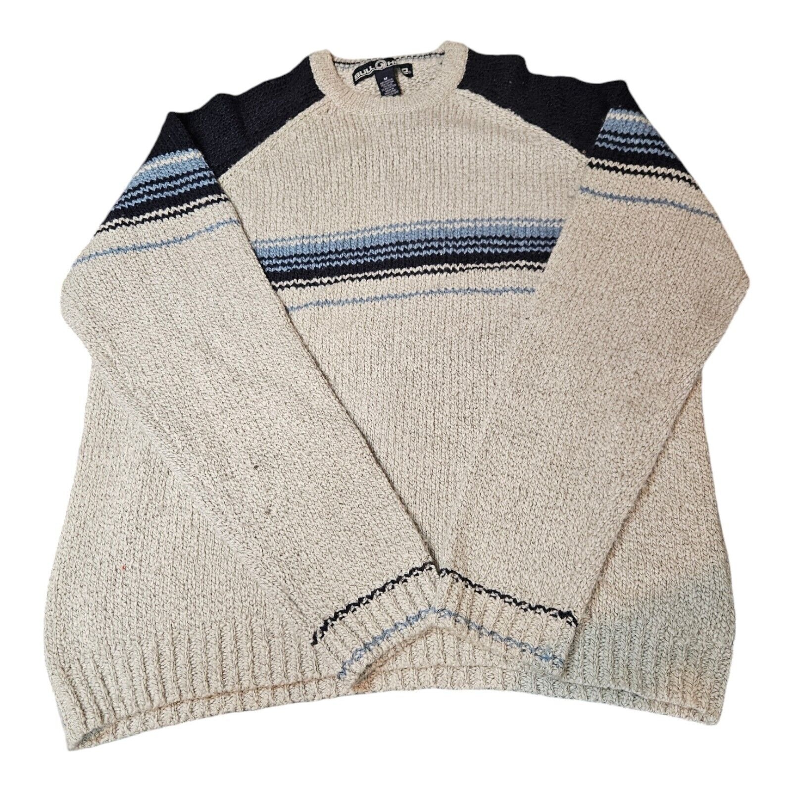 VTG Bullhead Warm Mens M Wool Cotton Acrylic Classic Heavy Knit Sweater Grandpa