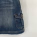 Vintage Y2k Mini Jean Skort Camo Printed Cargo Pockets Denim Cotton Womens 16