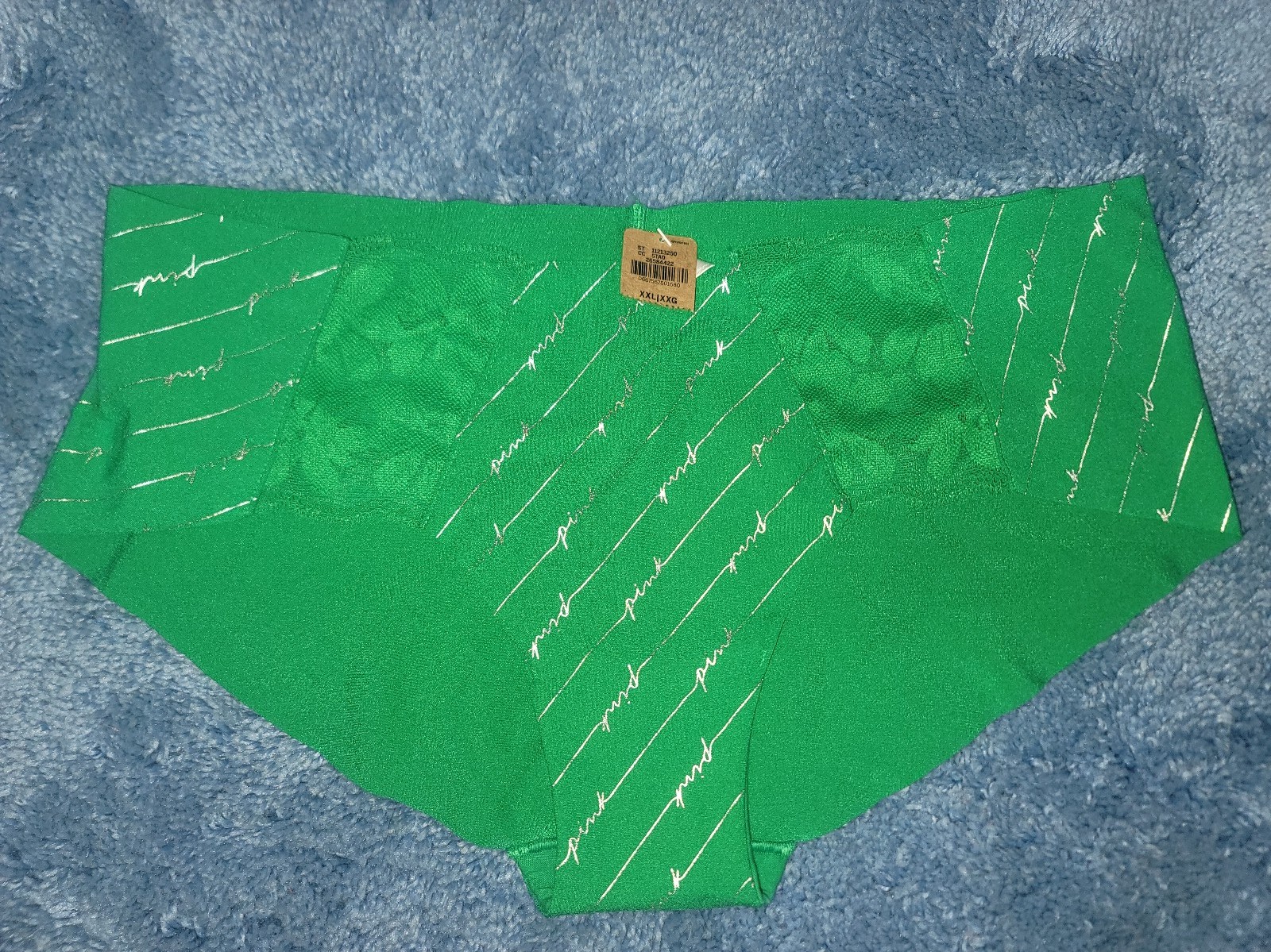 Pink By Victoria's Secret Love Pink Logo Lace Seamless Hipster Panty Size 2X NWT