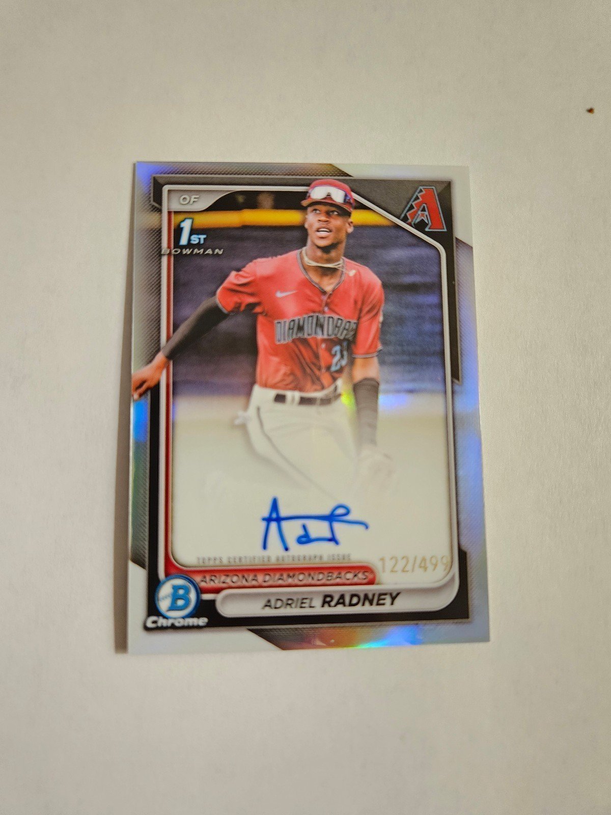 2024 Bowman Chrome Adriel Radney Rookie 1st Auto Refractor /499