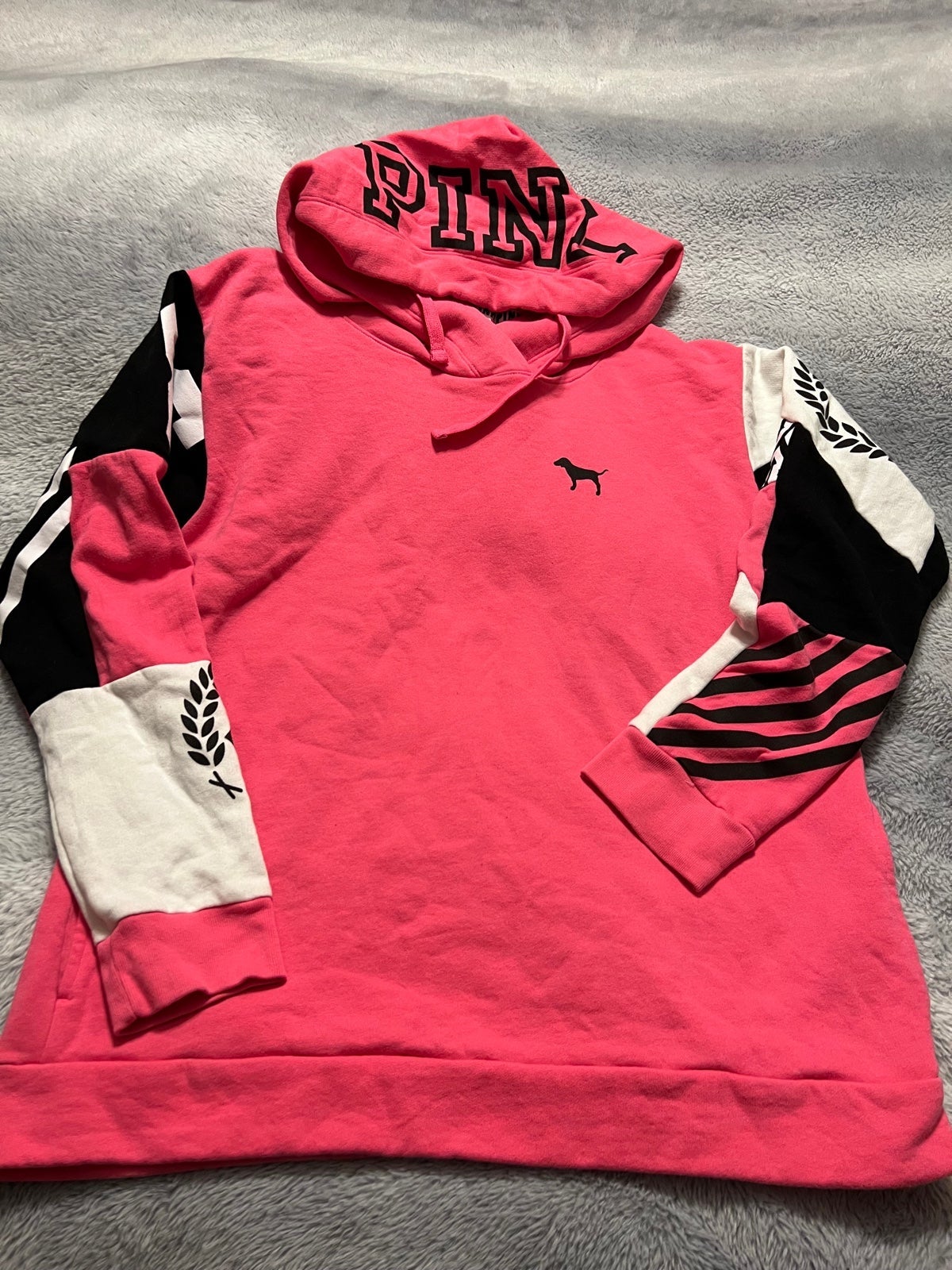 Victorias Secret Pink Color Block Hoodie