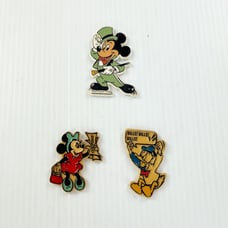 Set of 3 Vintage Disney Mickey Minnie Mouse Fridge Refrigerator Magnets