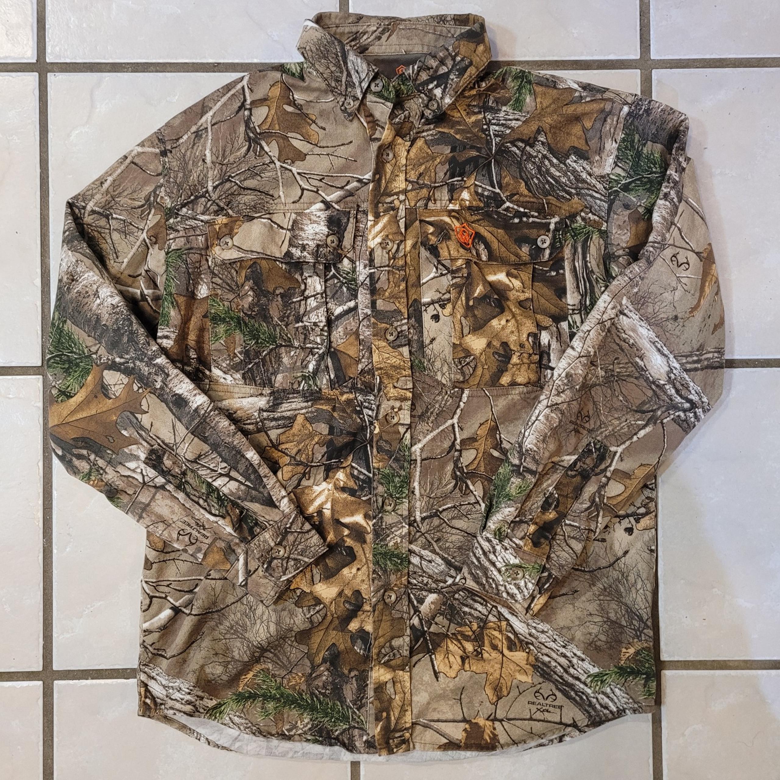 Realtree Longsleeve Camo Mens Small Cotton Hunting Shirt Game Winner Camouflage