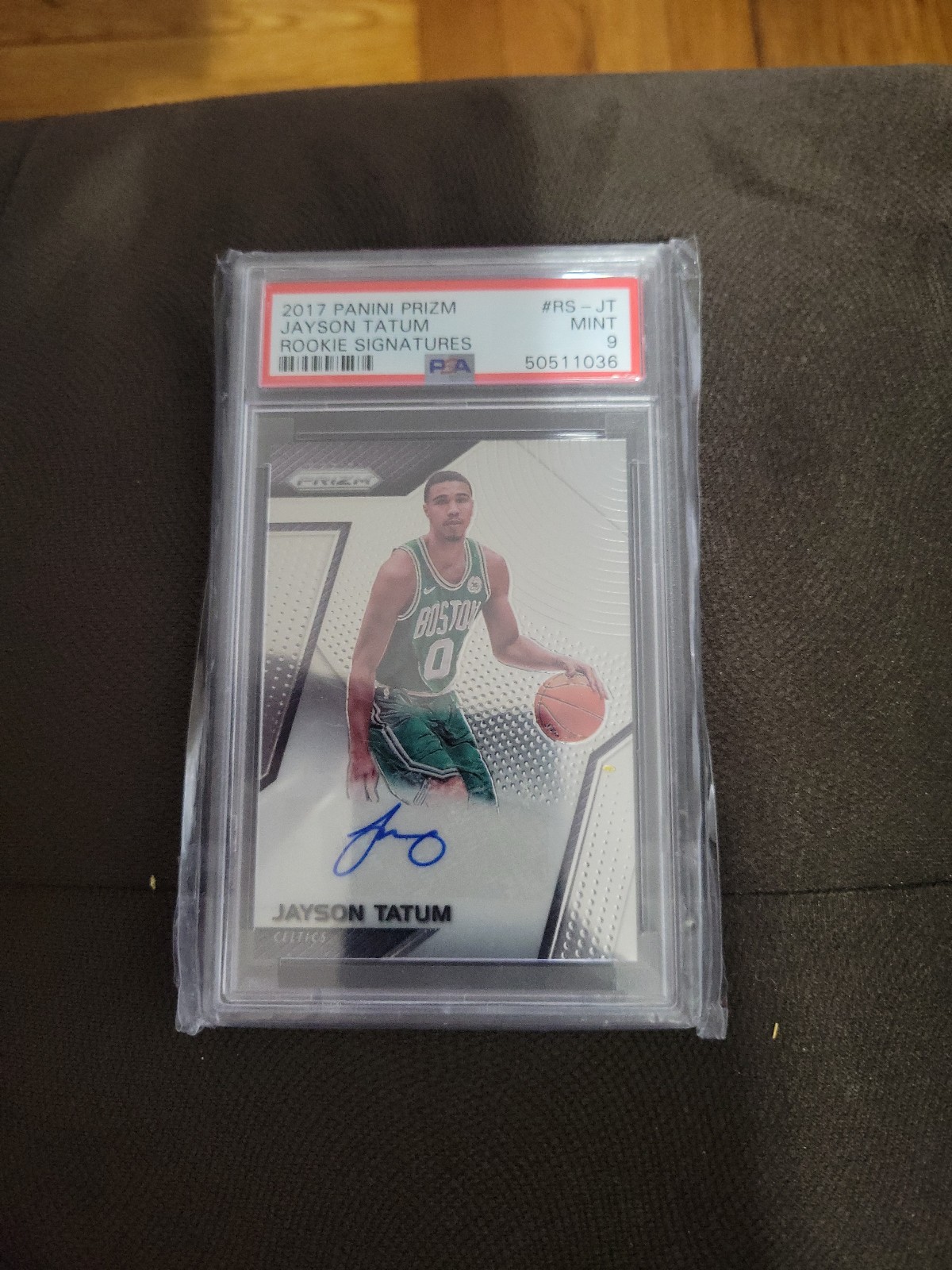 Jayson Tatum Rookie Prizm Auto PSA