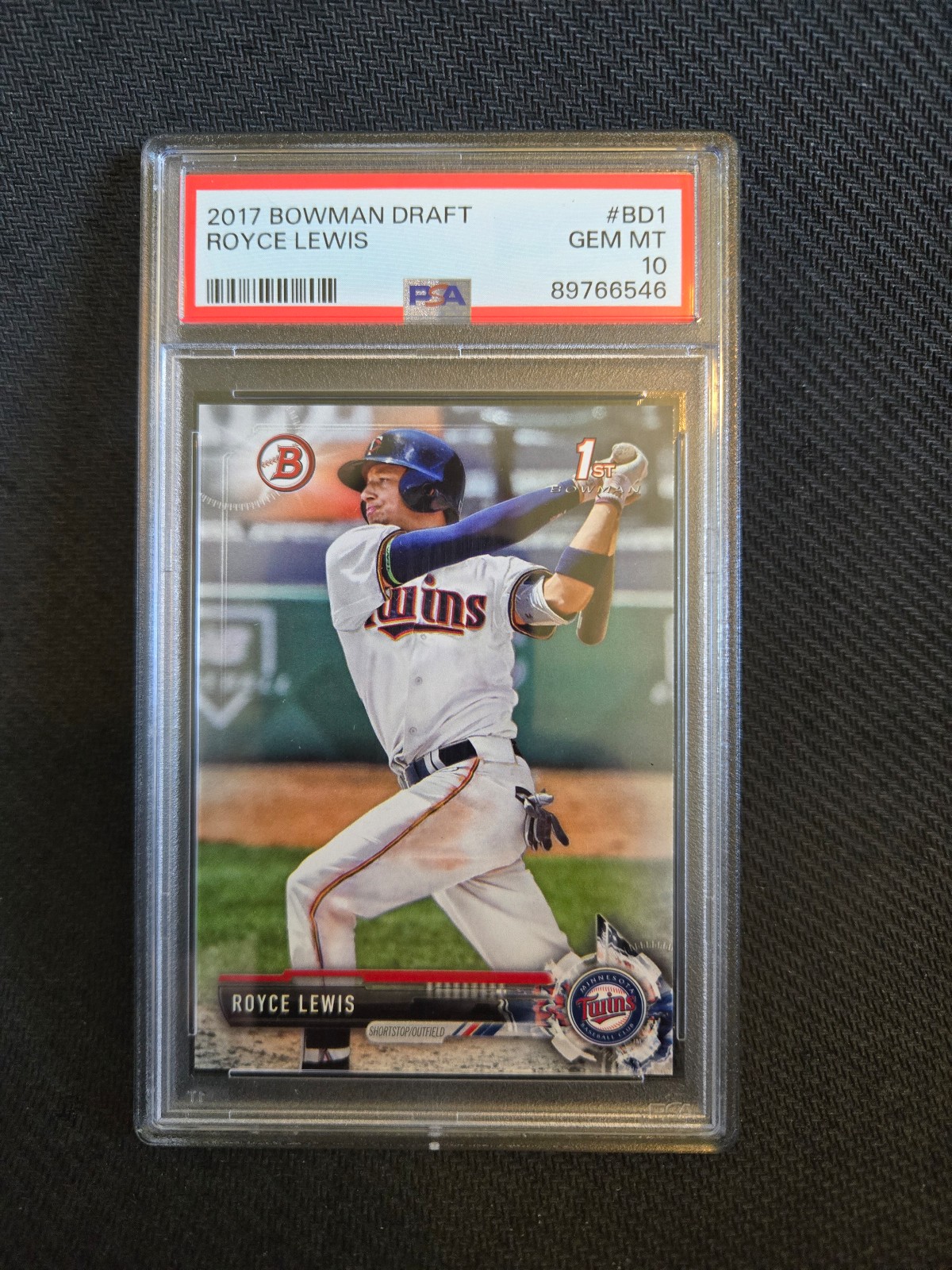 2017 Bowman Draft 1st Royce Lewis Batting PSA 10 Gem Mint