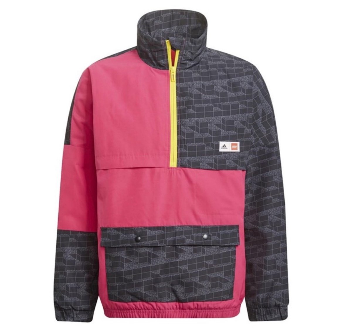 Adidas X Lego Hot Pink Black Pullover Wind Breaker Anorak