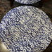 Royal Wessex Victorian Calico Blue 10” DINNER PLATES Scalloped Set of 4 ENGLAND