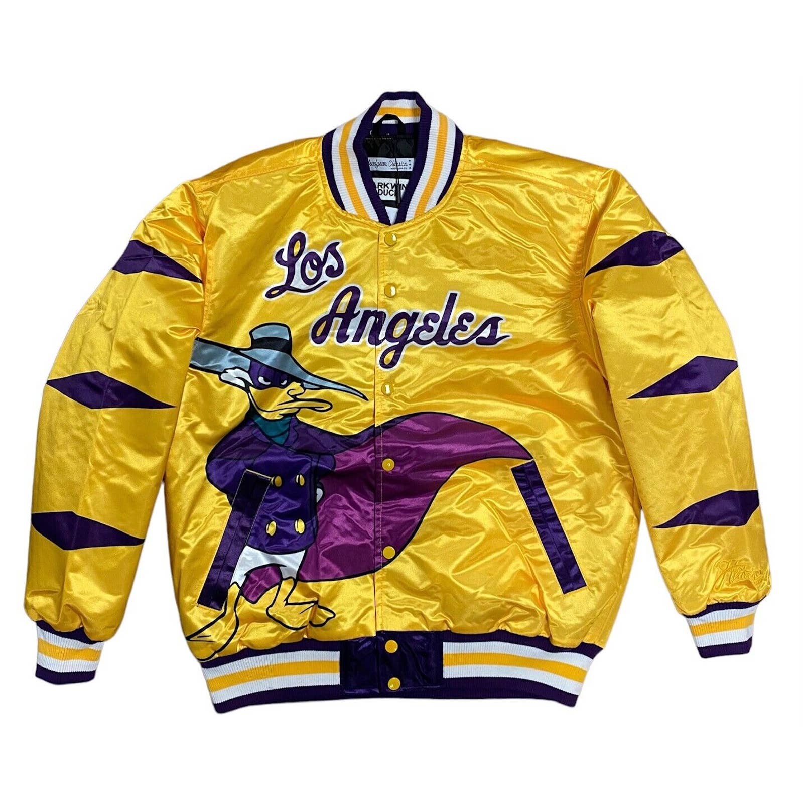 Darkwing Duck Los Angeles Lakers Men's Headgear Classics Satin Jacket