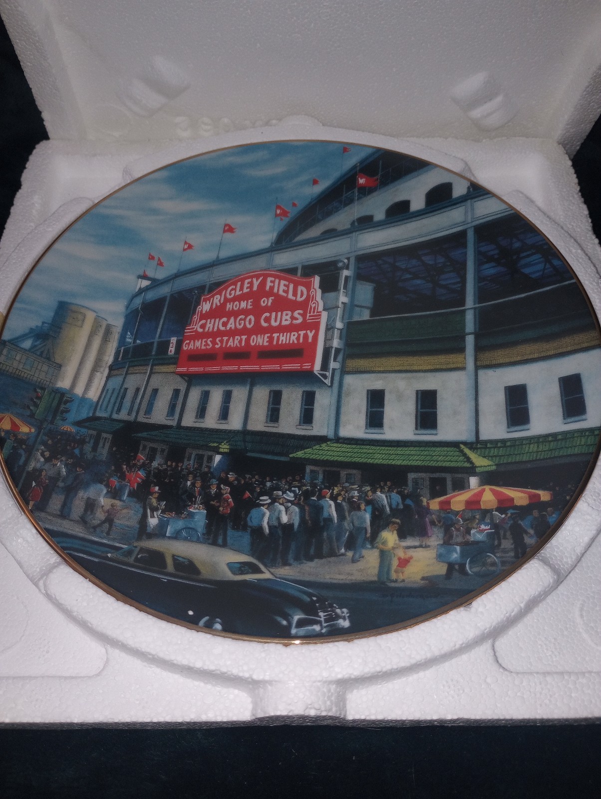 Wrigley field statium collectors plate