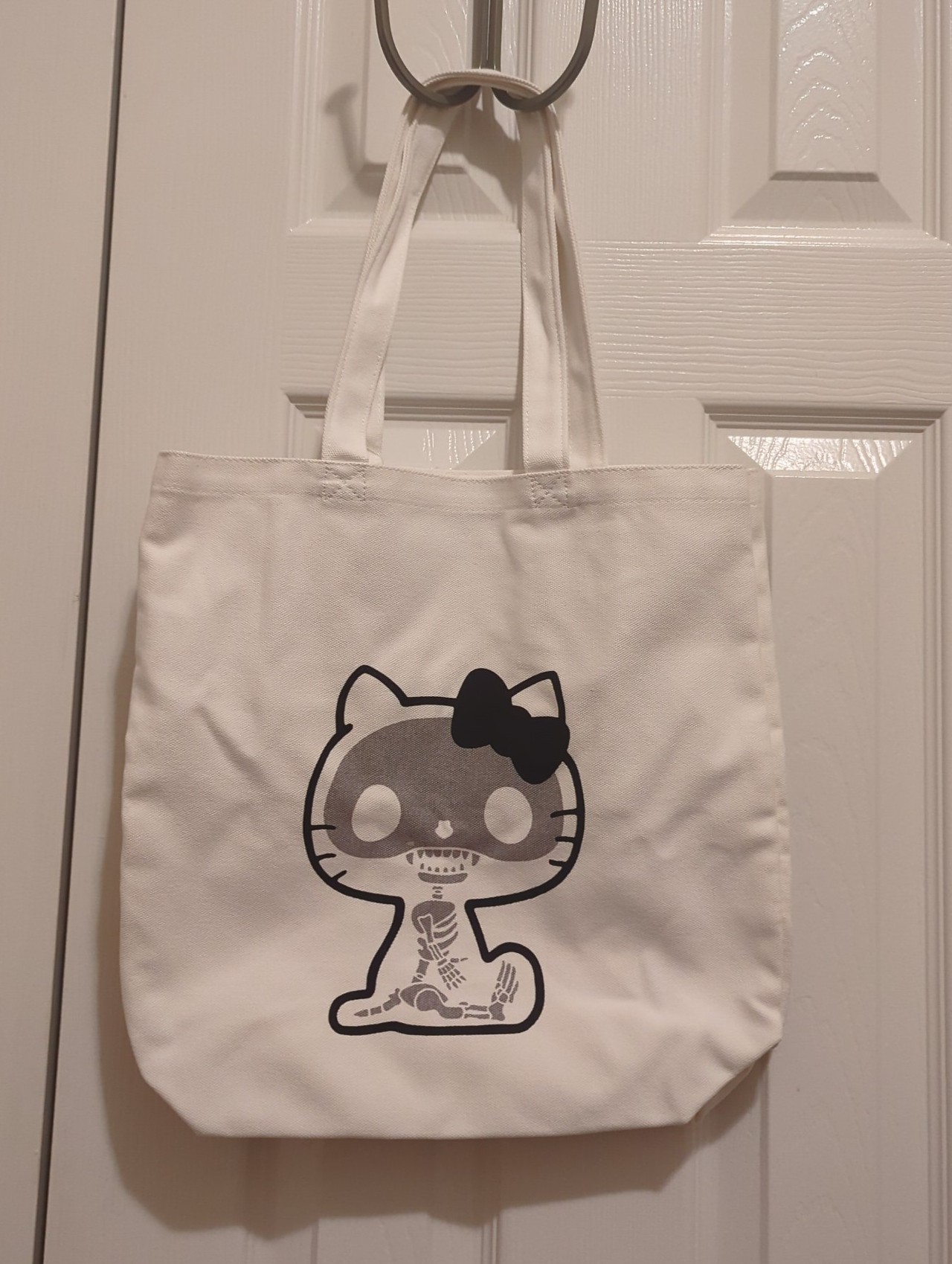 Hello Kitty Nendo Canvas Tote Bag Japan Skeleton