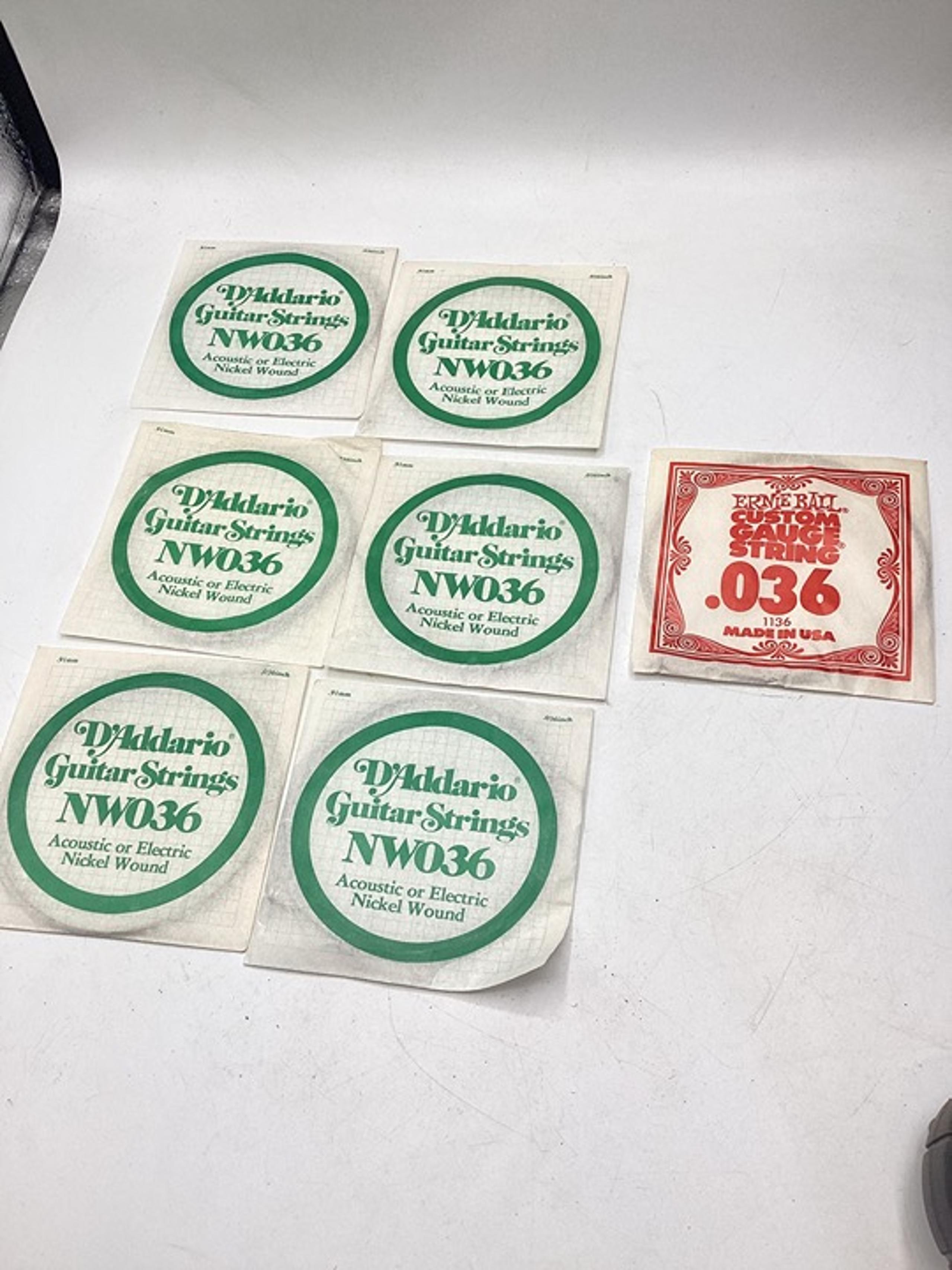 D'Addario Guitar Strings NWO36 Acoustic or Electric Nickel Wound .036 Inch